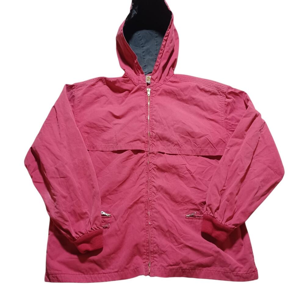 Bogner Sportswear Vintage Germany Pink Smock‎ Jacket Double Zippers FLAWS READ